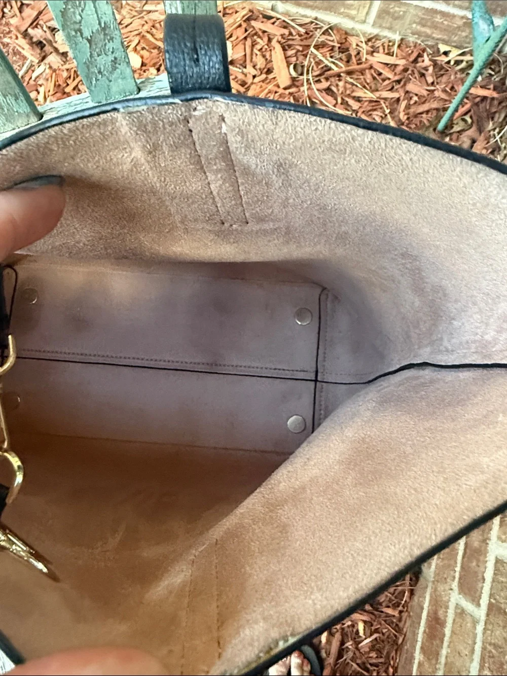 Kate Spade ♠️ Black Pebble grain Suzy Large North South Tote bag w/gold emblem